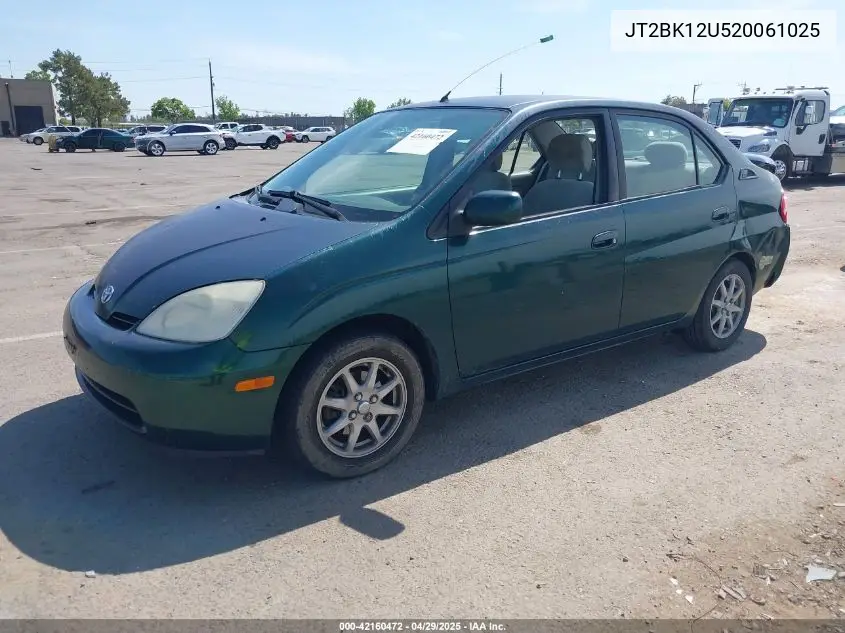 2002 Toyota Prius VIN: JT2BK12U520061025 Lot: 42160472