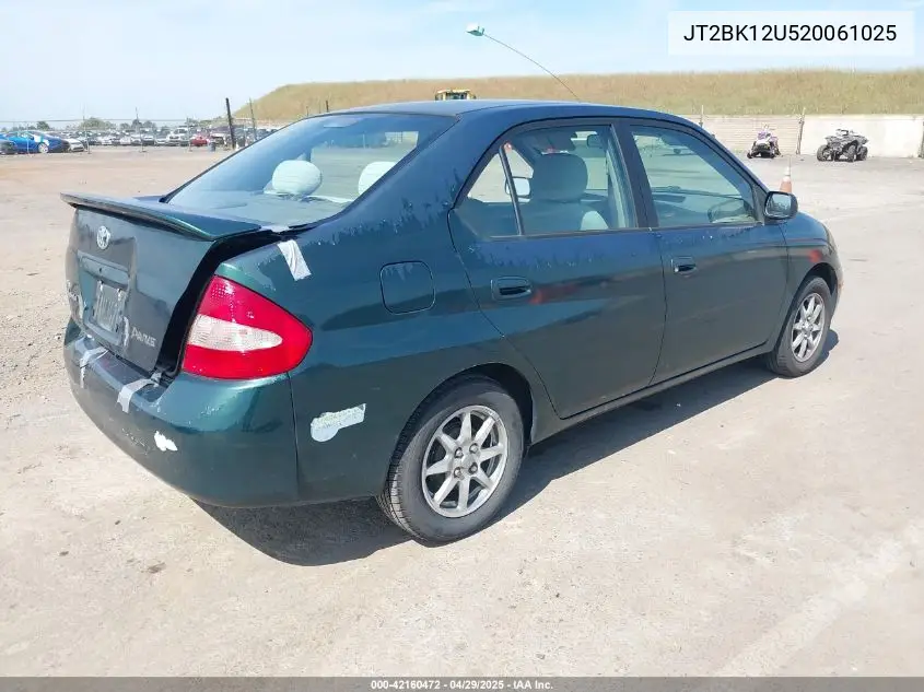2002 Toyota Prius VIN: JT2BK12U520061025 Lot: 42160472