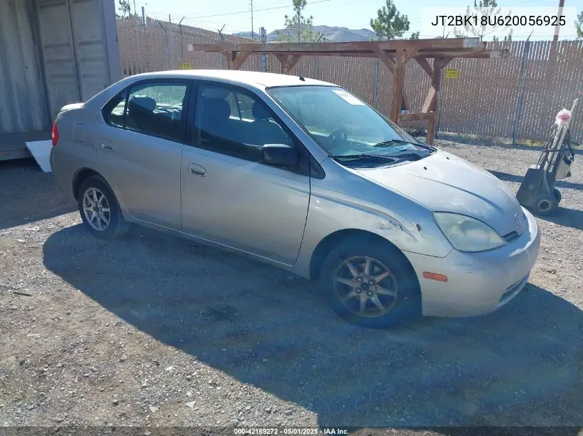 2002 Toyota Prius VIN: JT2BK18U620056925 Lot: 42169272