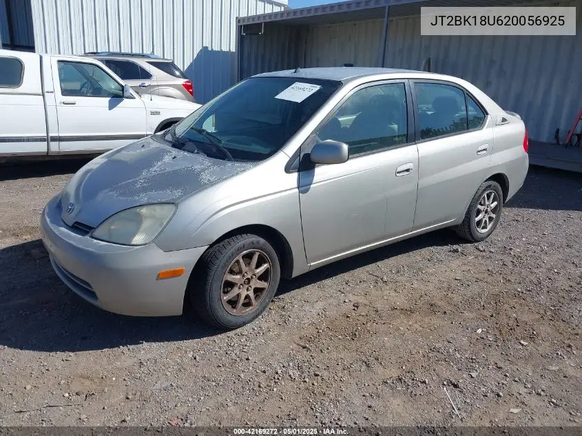 2002 Toyota Prius VIN: JT2BK18U620056925 Lot: 42169272