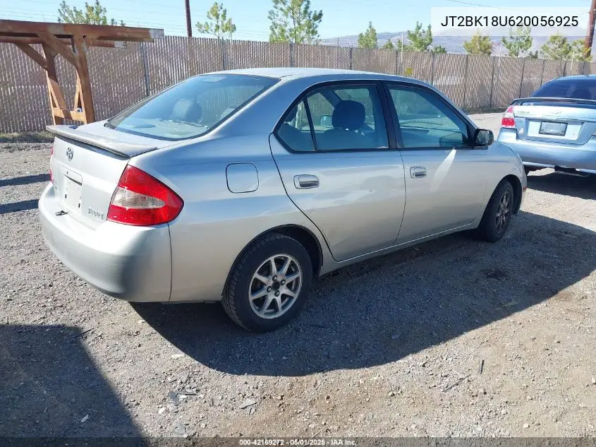 2002 Toyota Prius VIN: JT2BK18U620056925 Lot: 42169272