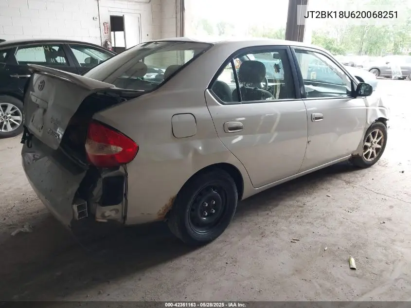 2002 Toyota Prius VIN: JT2BK18U620068251 Lot: 42361163
