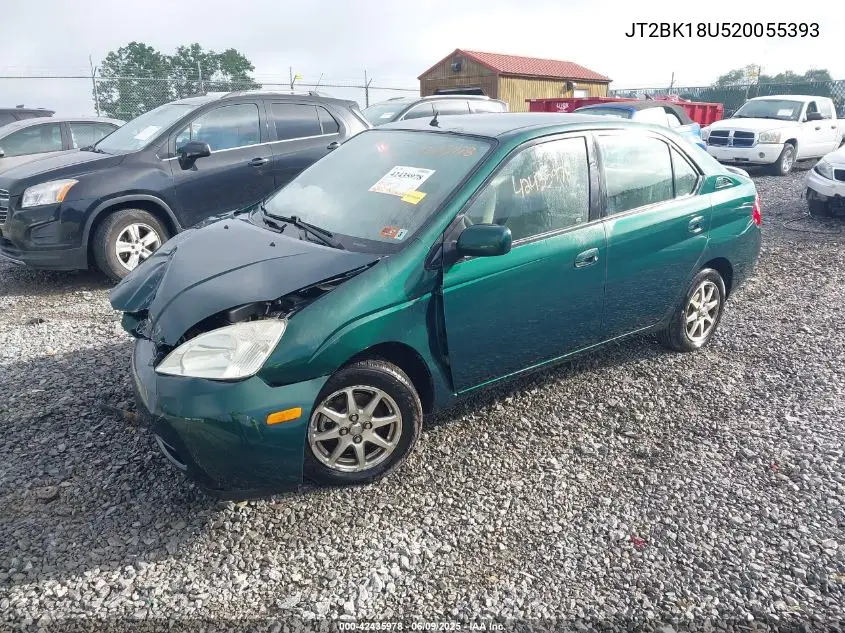 2002 Toyota Prius VIN: JT2BK18U520055393 Lot: 42435978