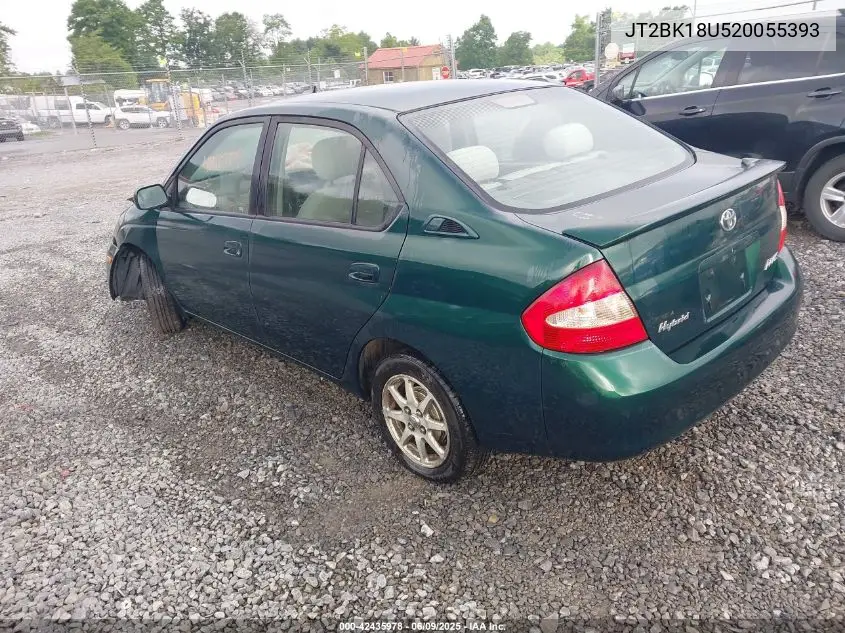 2002 Toyota Prius VIN: JT2BK18U520055393 Lot: 42435978
