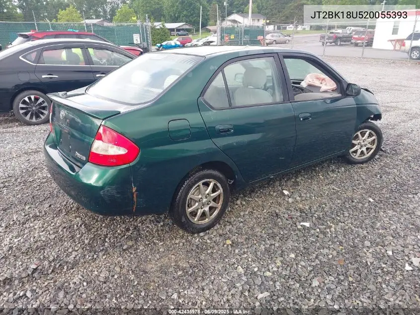2002 Toyota Prius VIN: JT2BK18U520055393 Lot: 42435978