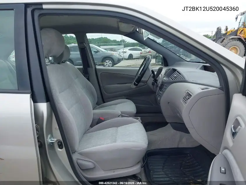 2002 Toyota Prius VIN: JT2BK12U520045360 Lot: 42521342