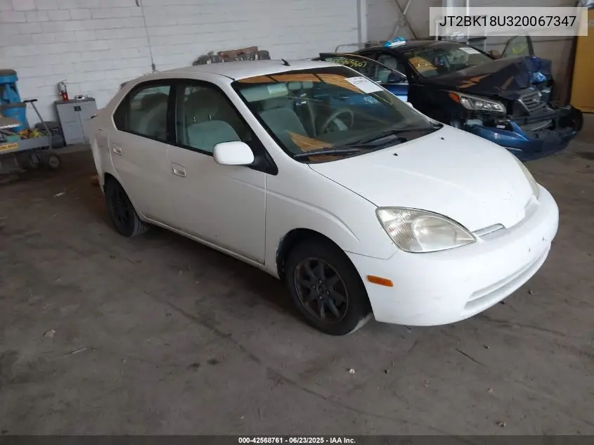2002 Toyota Prius VIN: JT2BK18U320067347 Lot: 42568761