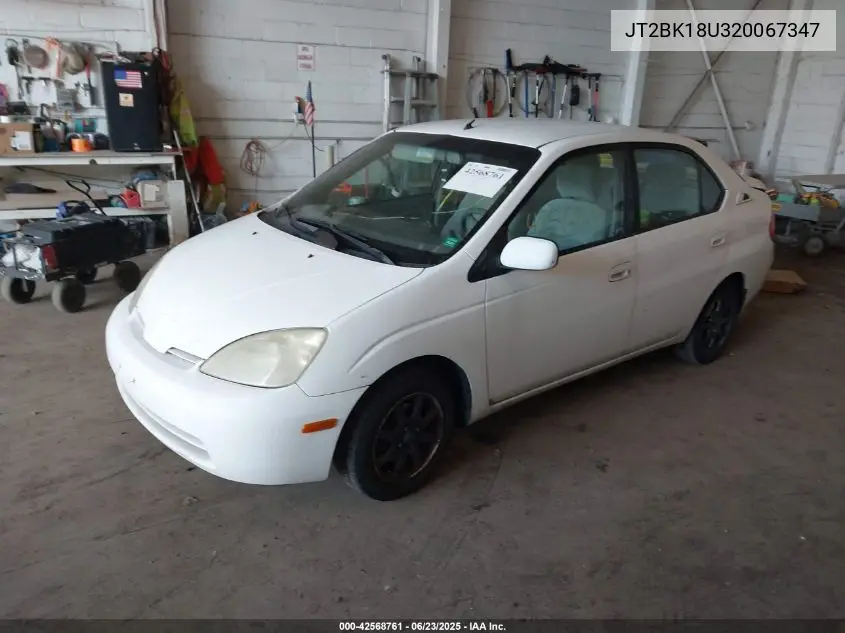 2002 Toyota Prius VIN: JT2BK18U320067347 Lot: 42568761