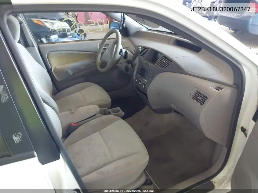 2002 Toyota Prius VIN: JT2BK18U320067347 Lot: 42568761