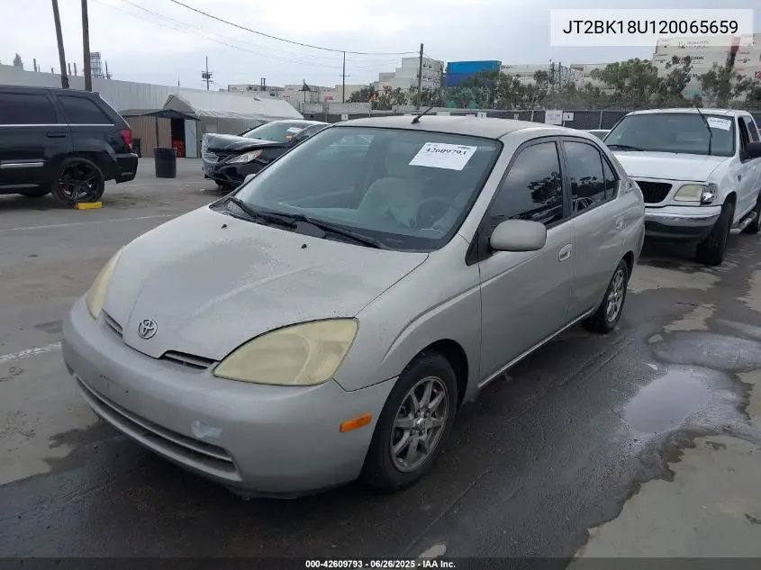 2002 Toyota Prius VIN: JT2BK18U120065659 Lot: 42609793