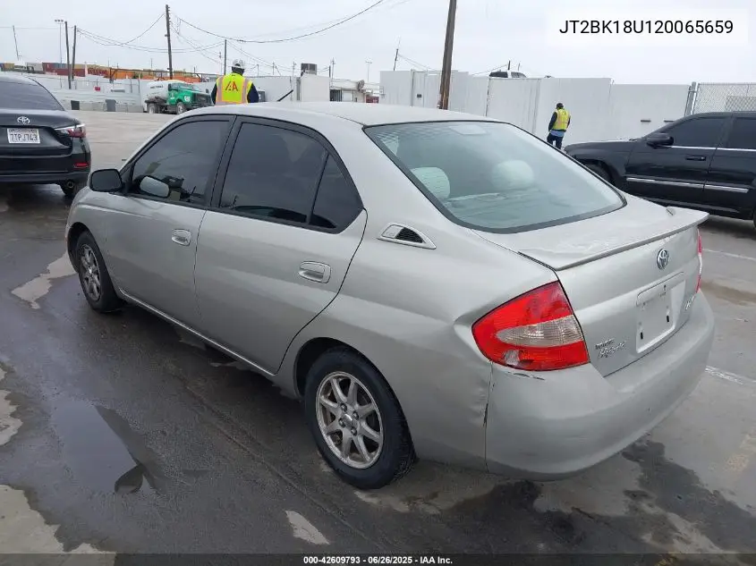 2002 Toyota Prius VIN: JT2BK18U120065659 Lot: 42609793