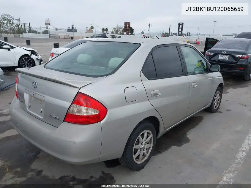 2002 Toyota Prius VIN: JT2BK18U120065659 Lot: 42609793