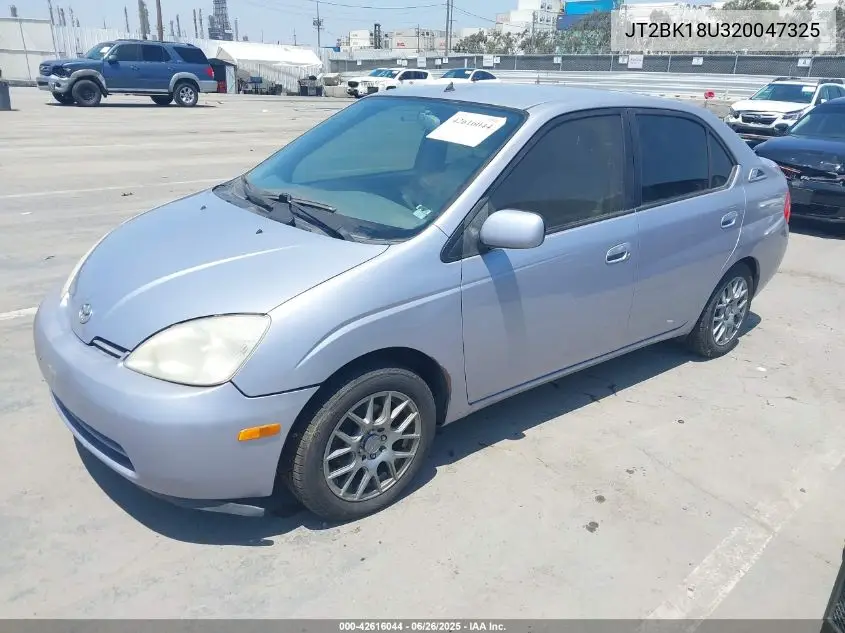 2002 Toyota Prius VIN: JT2BK18U320047325 Lot: 42616044