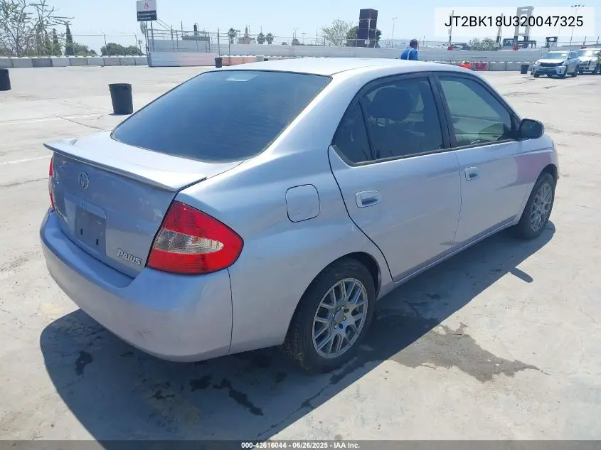 2002 Toyota Prius VIN: JT2BK18U320047325 Lot: 42616044