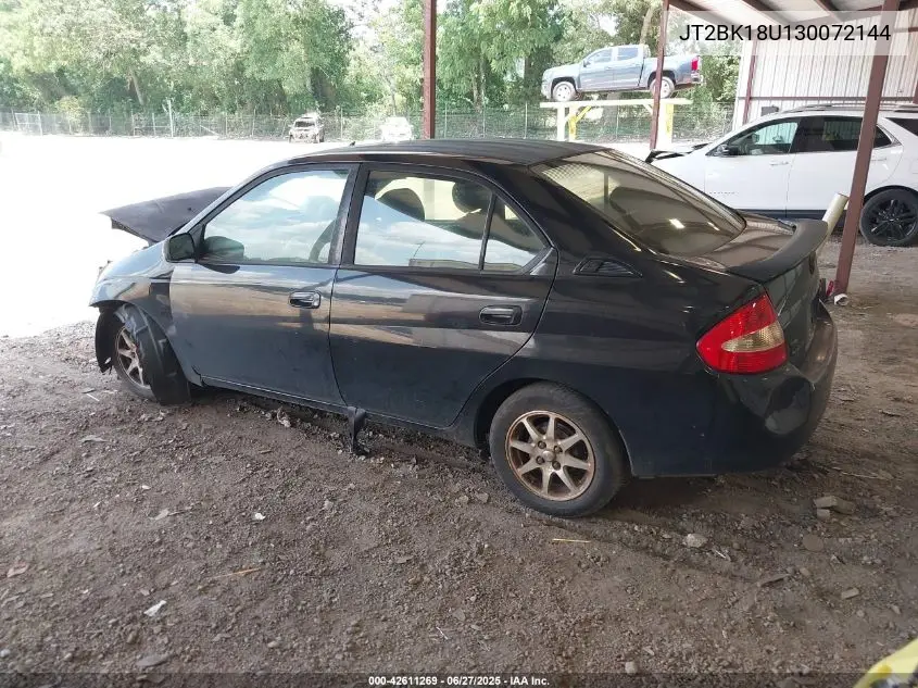 2003 Toyota Prius VIN: JT2BK18U130072144 Lot: 42611269