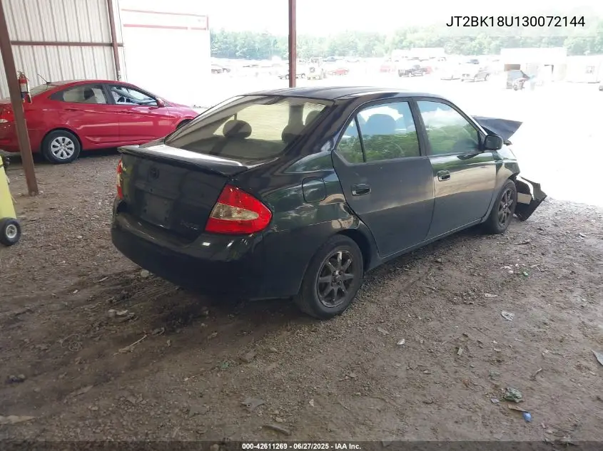 2003 Toyota Prius VIN: JT2BK18U130072144 Lot: 42611269