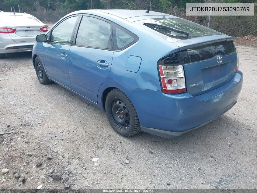 2005 Toyota Prius VIN: JTDKB20U753090769 Lot: 42616836