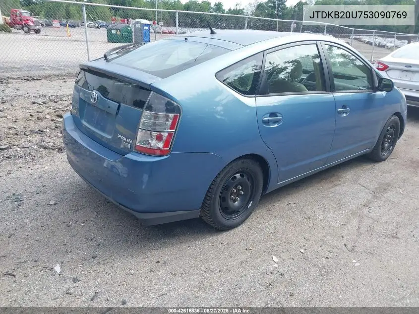2005 Toyota Prius VIN: JTDKB20U753090769 Lot: 42616836