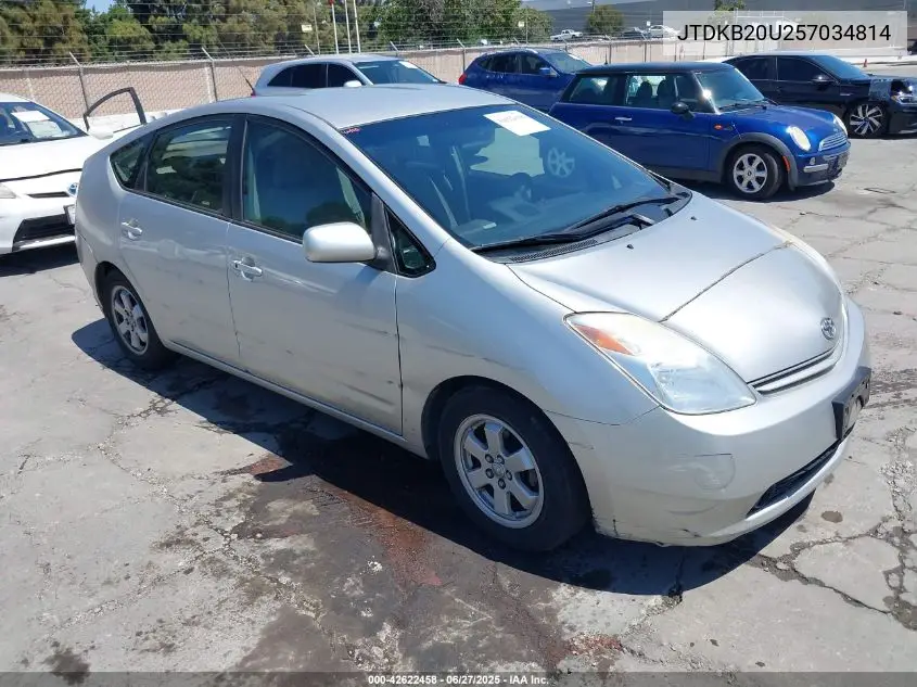 2005 Toyota Prius VIN: JTDKB20U257034814 Lot: 42622458