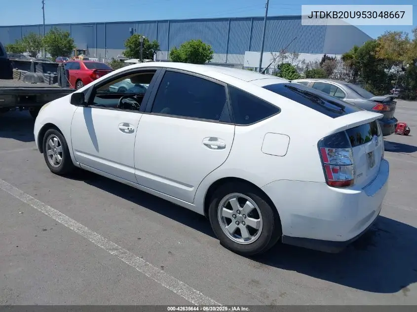 2005 Toyota Prius VIN: JTDKB20U953048667 Lot: 42635644