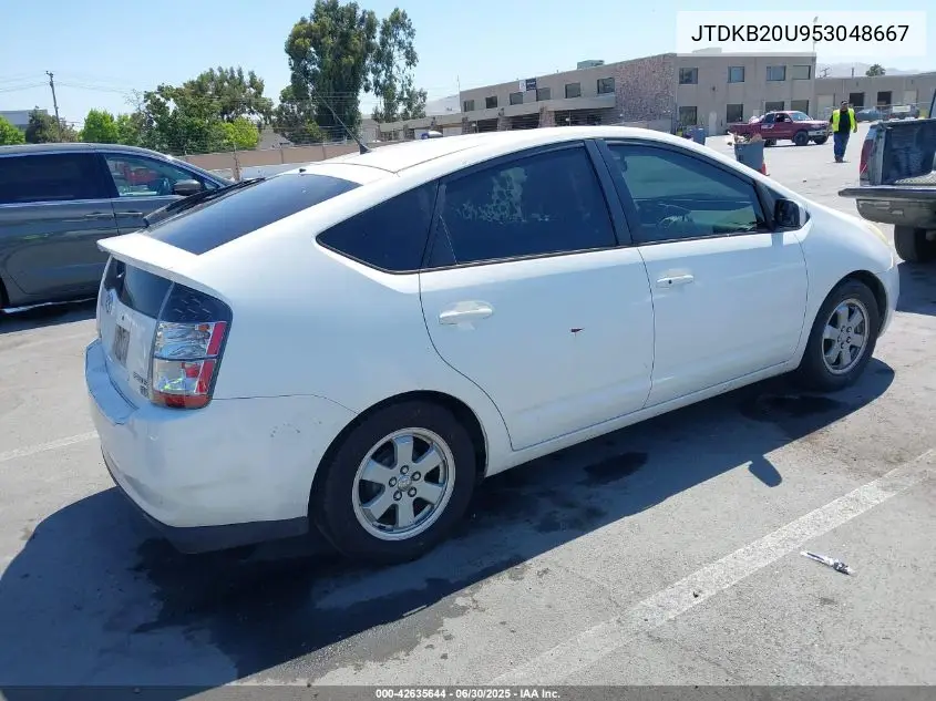 2005 Toyota Prius VIN: JTDKB20U953048667 Lot: 42635644