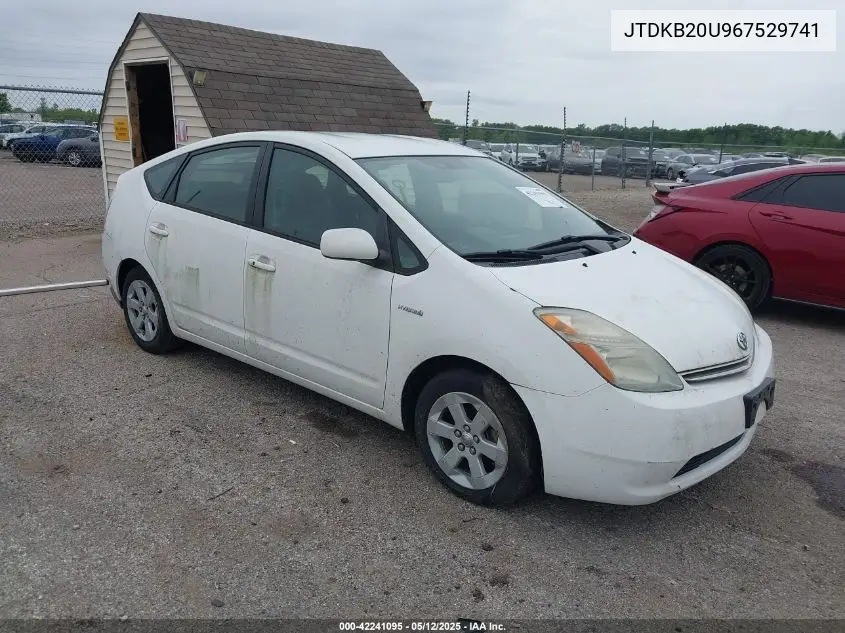 2006 Toyota Prius VIN: JTDKB20U967529741 Lot: 42241095