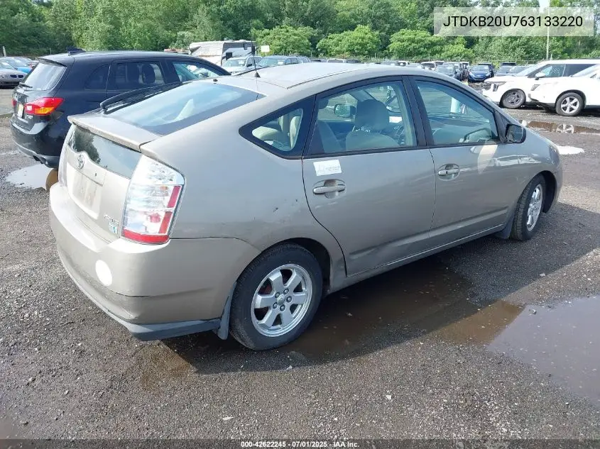 2006 Toyota Prius VIN: JTDKB20U763133220 Lot: 42622245