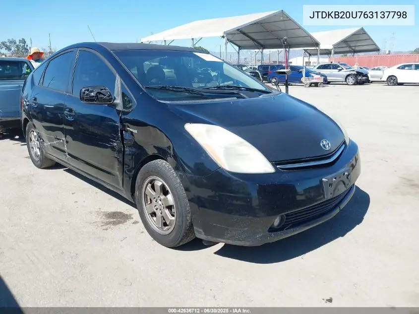2006 Toyota Prius VIN: JTDKB20U763137798 Lot: 42636712