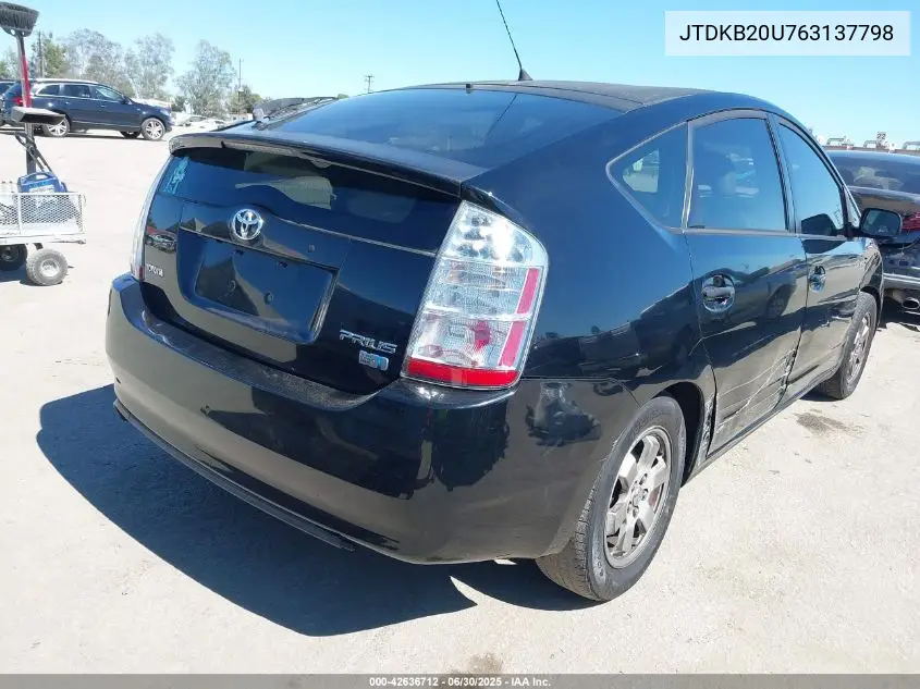 2006 Toyota Prius VIN: JTDKB20U763137798 Lot: 42636712
