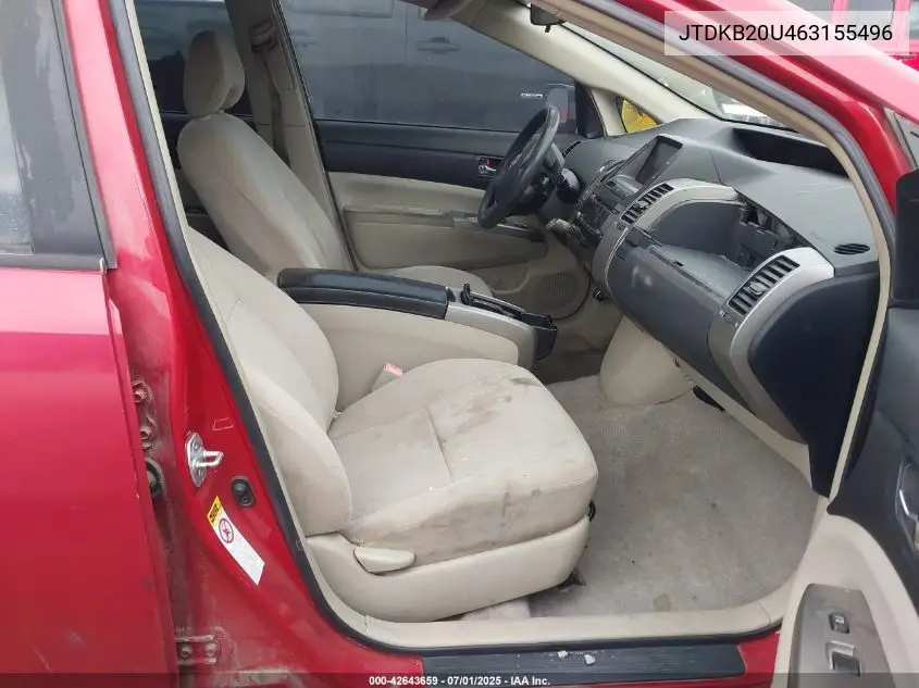 2006 Toyota Prius VIN: JTDKB20U463155496 Lot: 42643659
