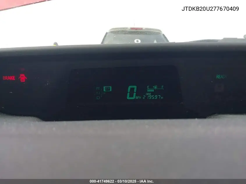2007 Toyota Prius VIN: JTDKB20U277670409 Lot: 41749622