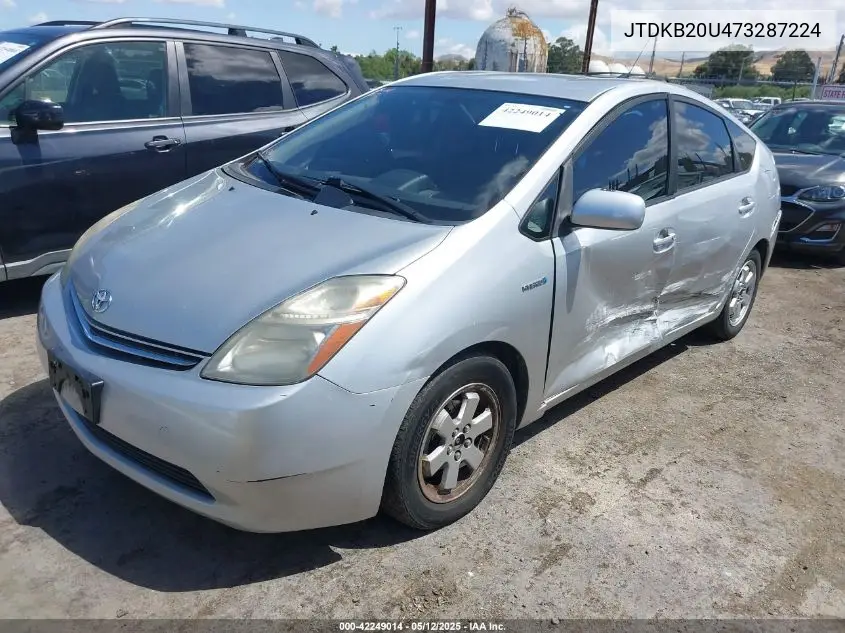 2007 Toyota Prius VIN: JTDKB20U473287224 Lot: 42249014