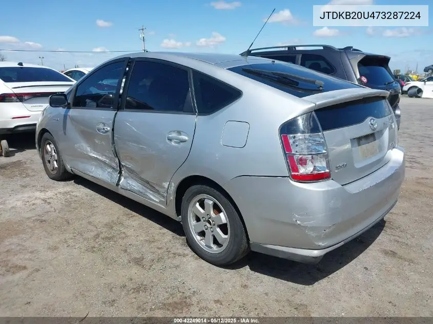 2007 Toyota Prius VIN: JTDKB20U473287224 Lot: 42249014