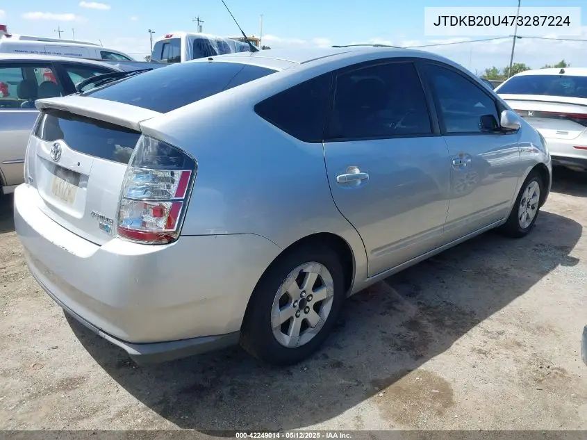 2007 Toyota Prius VIN: JTDKB20U473287224 Lot: 42249014
