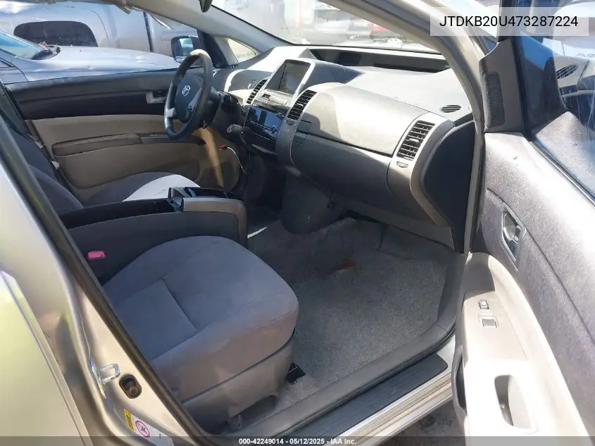2007 Toyota Prius VIN: JTDKB20U473287224 Lot: 42249014
