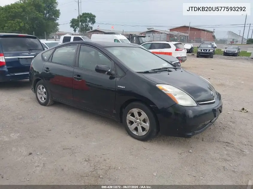 2007 Toyota Prius VIN: JTDKB20U577593292 Lot: 42613372