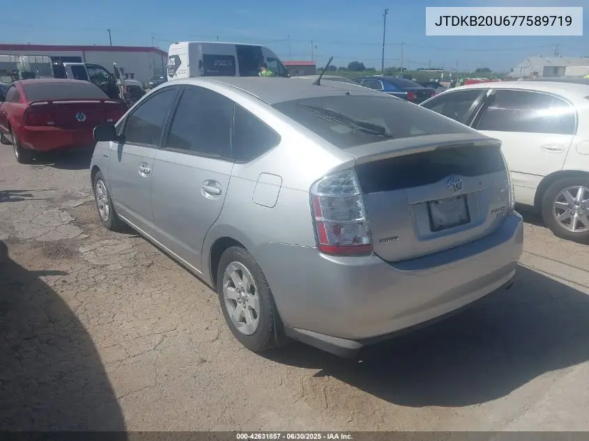 2007 Toyota Prius VIN: JTDKB20U677589719 Lot: 42631857