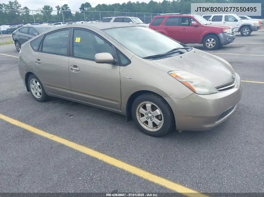 2007 Toyota Prius VIN: JTDKB20U277550495 Lot: 42636687