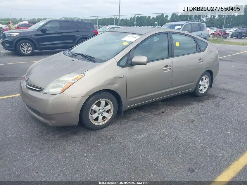 2007 Toyota Prius VIN: JTDKB20U277550495 Lot: 42636687