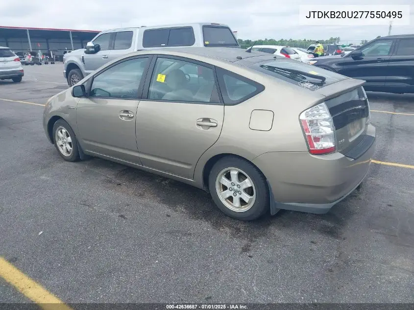 2007 Toyota Prius VIN: JTDKB20U277550495 Lot: 42636687