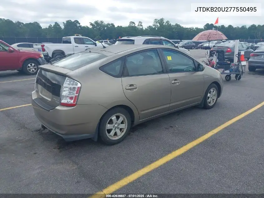 2007 Toyota Prius VIN: JTDKB20U277550495 Lot: 42636687