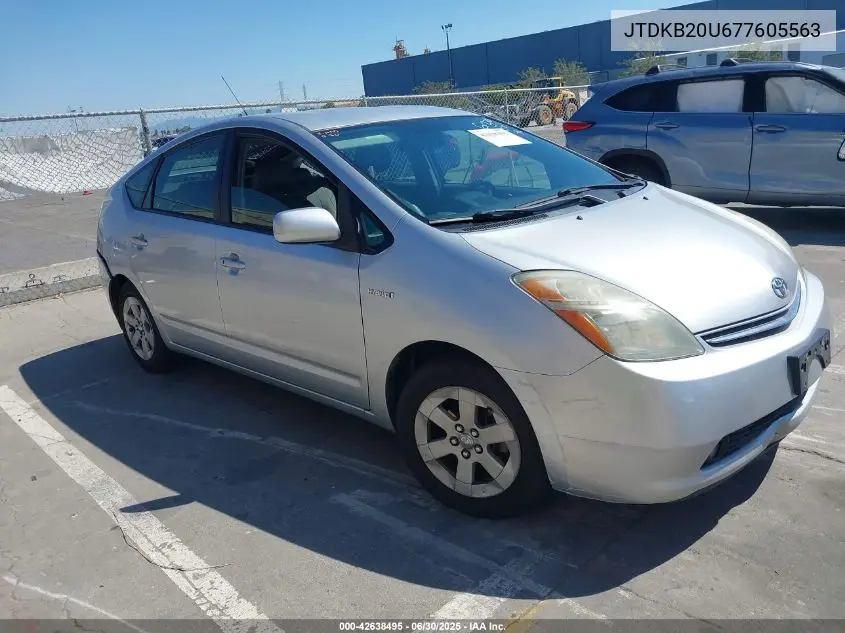 2007 Toyota Prius VIN: JTDKB20U677605563 Lot: 42638495