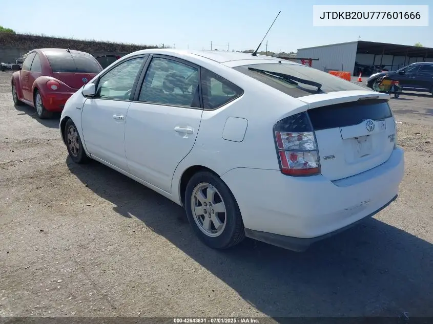 2007 Toyota Prius VIN: JTDKB20U777601666 Lot: 42643831