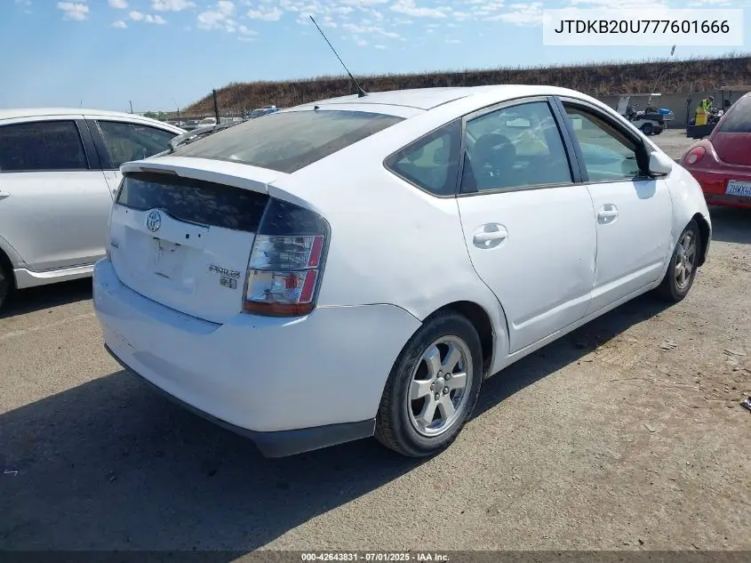 2007 Toyota Prius VIN: JTDKB20U777601666 Lot: 42643831