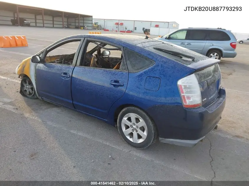2008 Toyota Prius VIN: JTDKB20U887793293 Lot: 41541462