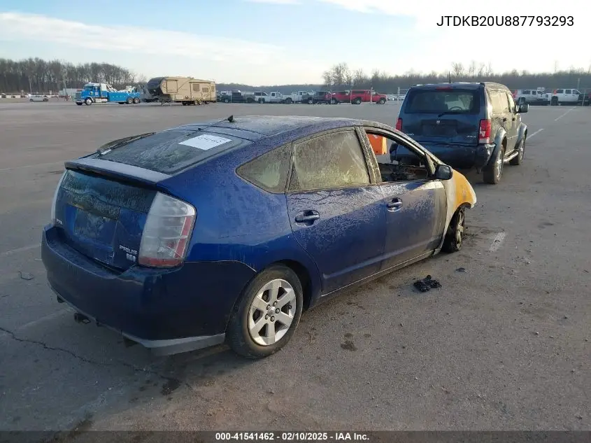 2008 Toyota Prius VIN: JTDKB20U887793293 Lot: 41541462