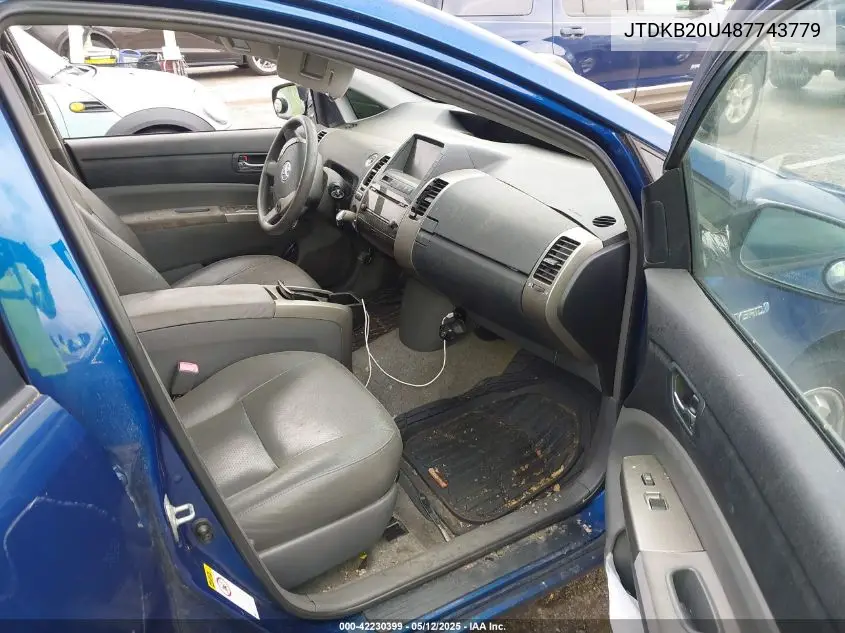 2008 Toyota Prius VIN: JTDKB20U487743779 Lot: 42230399