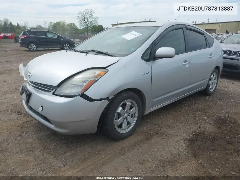 2008 Toyota Prius VIN: JTDKB20U787813887 Lot: 42236452