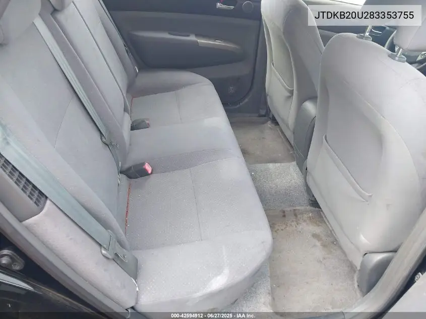 2008 Toyota Prius VIN: JTDKB20U283353755 Lot: 42594912