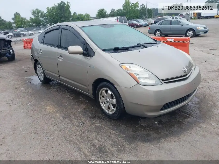 2008 Toyota Prius VIN: JTDKB20U883352612 Lot: 42601804